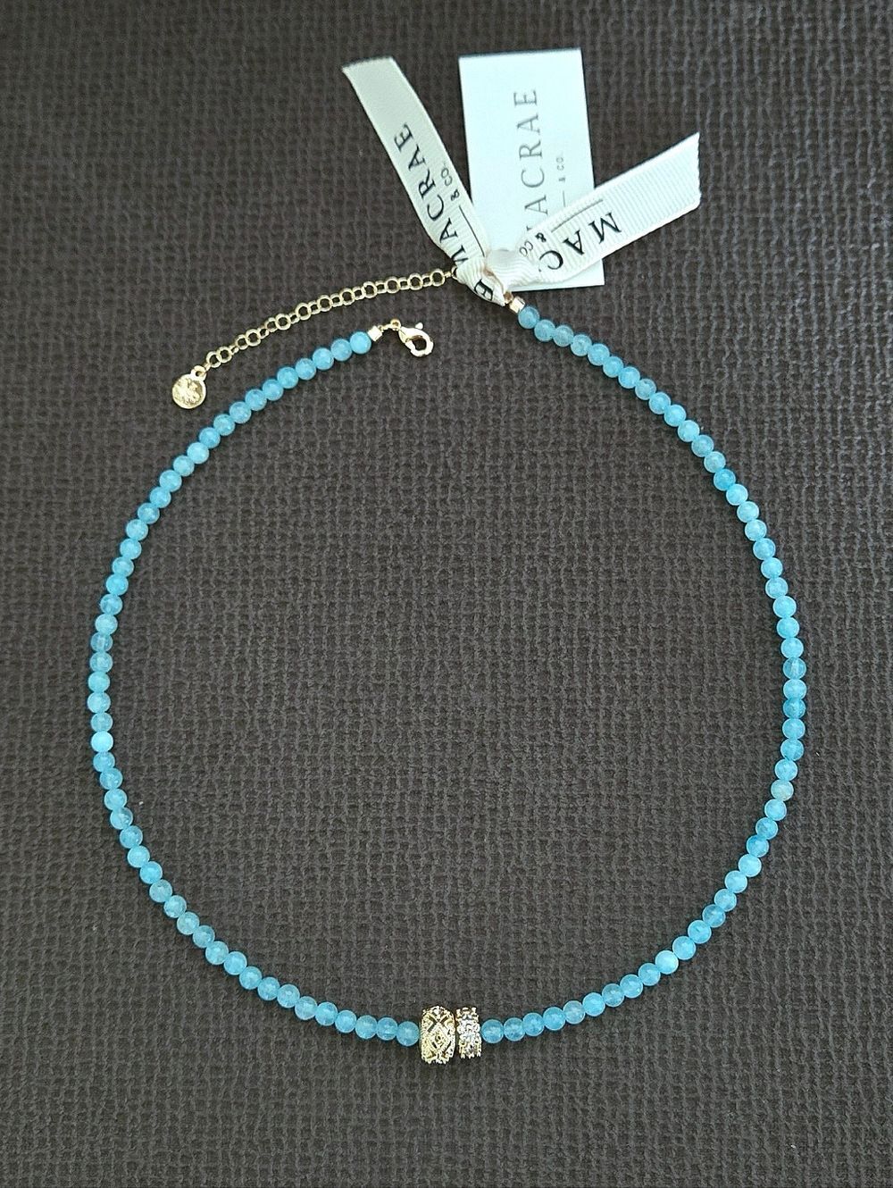 MacRae & Co. Blue Quartz with Charm Duo✌️ Necklace - NWT
